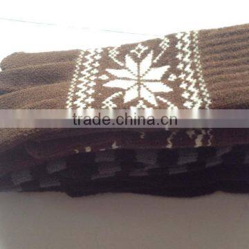 Ladies Knitted Warmer Gloves for Touch Screen Stripe Gloves