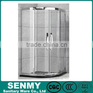 Sector shape glass corner shower cabin