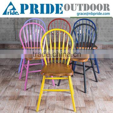 Household Furniture Colorful New Creative Iron Antique Cafe Restaurant Retro Leisure Wood Chair                        
                                                Quality Choice