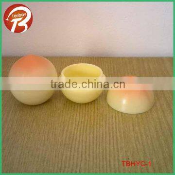 10G Peach shaped plastic cream jar TBHYC-1