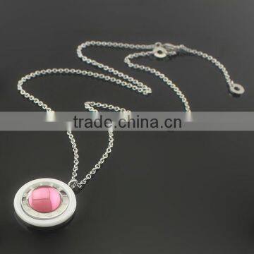 newest design big handmade pearl silver necklace