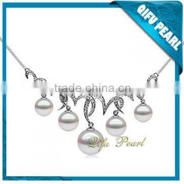 Gorgeous 8.5-9mm 925 Silver Plated with Rhodium High Quality