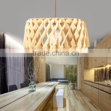 JK-8005B-07 High quality and fast delivery furniture light supplier basewood wooden ceiling pendant lamp for hotel project light