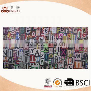 Colorful letters printed wooden wall plaque with nice look