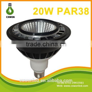 Art lighting die-casting aluminum cool white 20w par38 led lamp