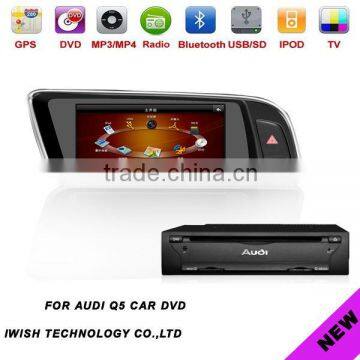 Multi-function iwish tv gps car player for AUDI Q5 comes with TV GAME TOOLS