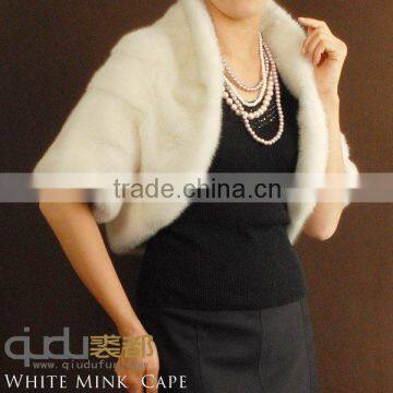 QD-LT8559wt mink fur bolero