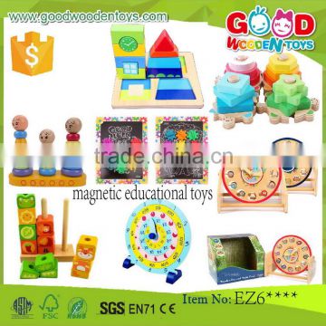 EN71/ASTM new design wooden colorfull magnetic educational toys for children