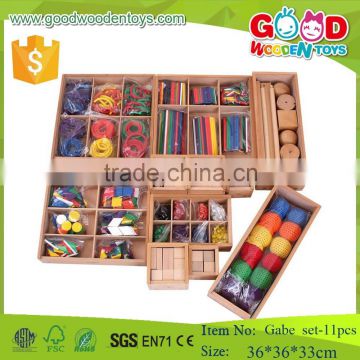 11pcs froebel gift gabe toys wooden teaching aids for kids