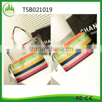 Hot Selling New Design China Manufacturer Rainbow Beach Bag