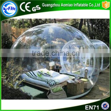 Clear bubble camping tent,life size snow globe clear inflatable dome for live show