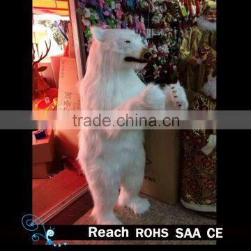 Emulated fur cute polar bear christmas bear plush canada Realistic Animatronic Polar Bear