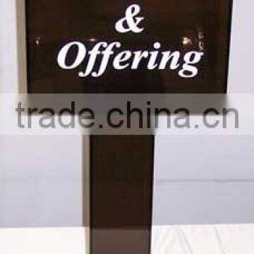 GH-RJ036 Contemporary Design Pedestal Acrylic Donation Stand for Showcase,fashional Acrylic Donation Box photo-2