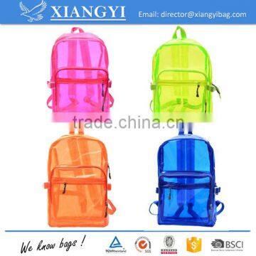 Factory Price Candy Color Pvc Plastic Student Backpack Wholesale Transparent Backpack photo-3