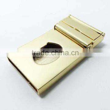 Gold Plate Military Web Belt Buckle With Emblem photo-4