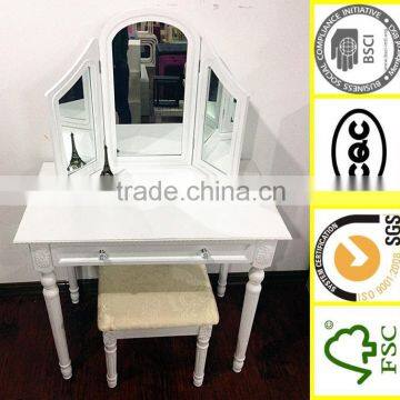 latest modern bedroom set style wood mirrored makeup dresser furniture