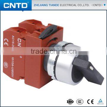 CNTD Hot selling Stay put Type 22mm 2 position Push Button Rotary Switch (C2SNL-F2)