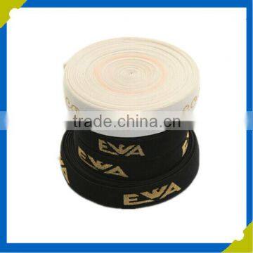 2015 new design high elastic custom logo printed silicone underwear hair band elastic waistband webbing