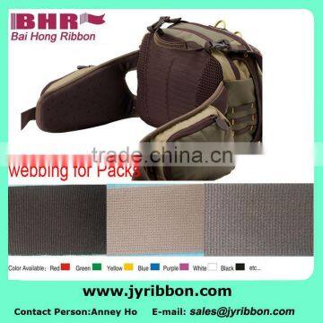 Binding webbing of baggage accessories for making bags