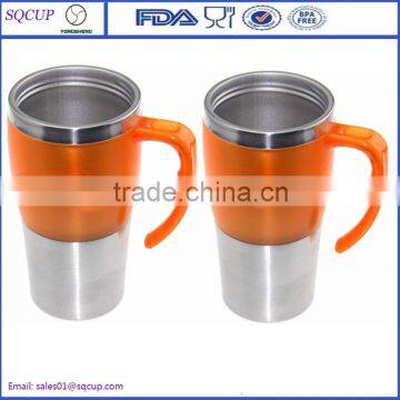 Office/Car Daily Use Double Wall Insulated Coffee Mug With Handle and Lid photo-4