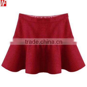 High Quality Woolen Ruffle Skirt