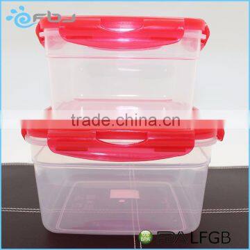 ~Eco Friendly Reusable Double-Deck Bento clear plastic lunch boxBox with Compartment