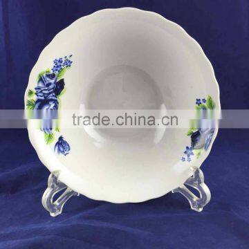 large flower ceramic soup bowls