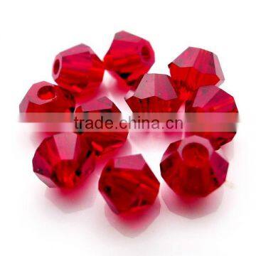 4mm Red crystal glass beaded jewelry