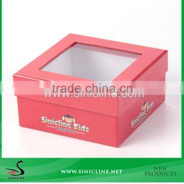 Sinicline Factory Package Kids Clothing Box With PVC Window