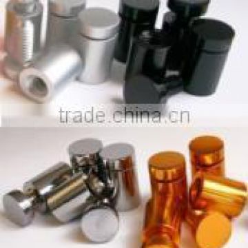 High demand aluminum sign standoff glass fastener