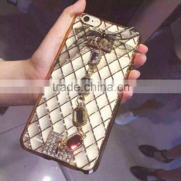 Luxury Shockproof Bling Plating Rhombus Soft TPU Cover Case For Iphone 6/6 Plus photo-4