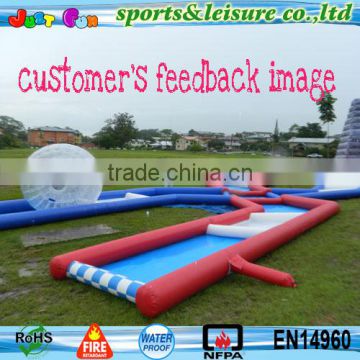 cool zorb challenge games inflatable human zorb ball race track                        
                                                Quality Choice