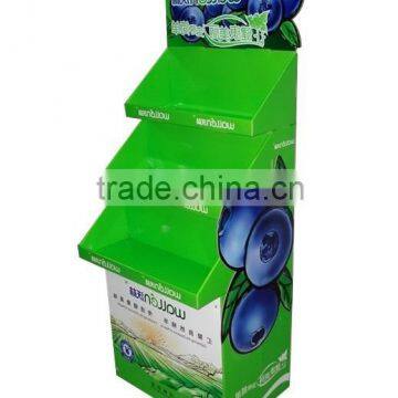 Tiered Food Store Cardboard Display Shelves For Supermarket Promotion