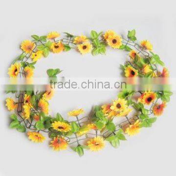 Plastic flower garlands