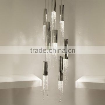 Hot selling hotel crystals hanging lights for modern decorative