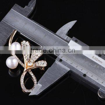 High Quaility Rhinestone Flower Brooch Pin,Flower Pearl Buckle For Invitation photo-4