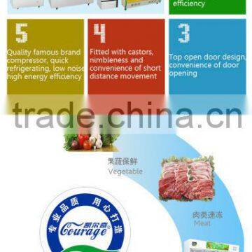 208L Electric Home Appliance Glass Door Cheap China Freezer photo-6