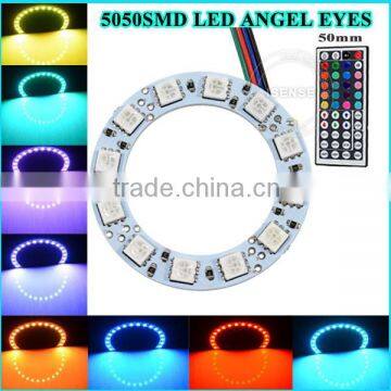 universal dc 12v led angel eye halo rings 5050smd 60mm 70mm 80mm 90mm 100mm 110mm 120mm 130mm 140mm