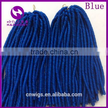 ( Blue Color ) HARMONY 18inch 110grams synthetic soft dreadlocks hair / synthetic dread locks hair extensions weave