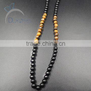 Simple Black Stone Beads Necklace photo-4