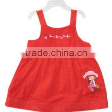 2015 baby girls summer cotton dress embroidered infant and toddler dress