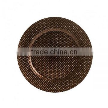 Decorative party rattan charger plates