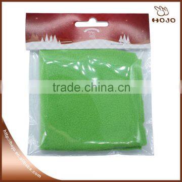 Green colour of small piece polar fleece