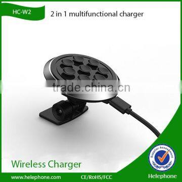 HC-W2 2 in 1 Multifunctional Charger New 2016 Universal Wireless Charger for Xiaomi Redmi Note 3