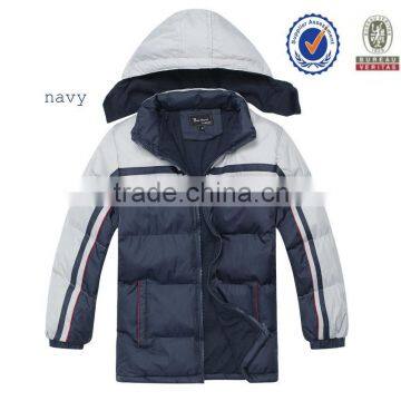 Boy plus size warm thick winter hoodies padding bomber jacket