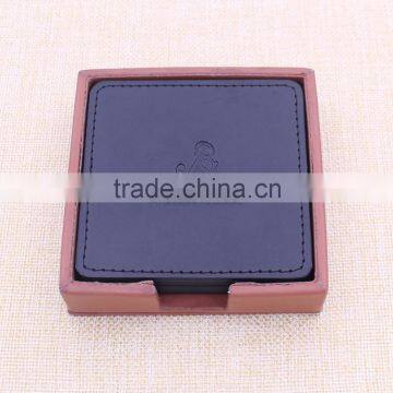 Custom high quality faux leather coaster set                        
                                                Quality Choice