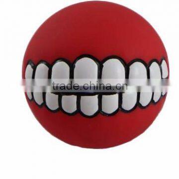Smile Squeaky Dog Ball with Teeth Pet Toy