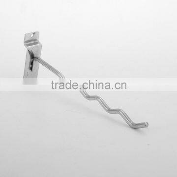 Fashion display slatwall hooks for board s shape metal slatwall hooks