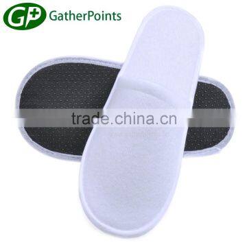 White Plush Slippers For Bathroom