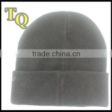 fashion black winter promotional beanie hat